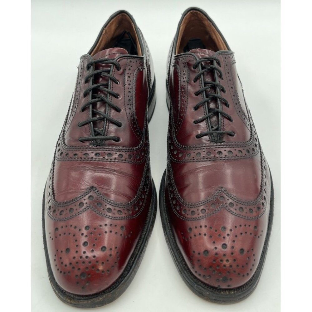 Allen Edmonds MCALLISTER Wing-Tip Burgundy Oxblood Leather Oxfords Men’s Size 6C - Picture 2 of 12
